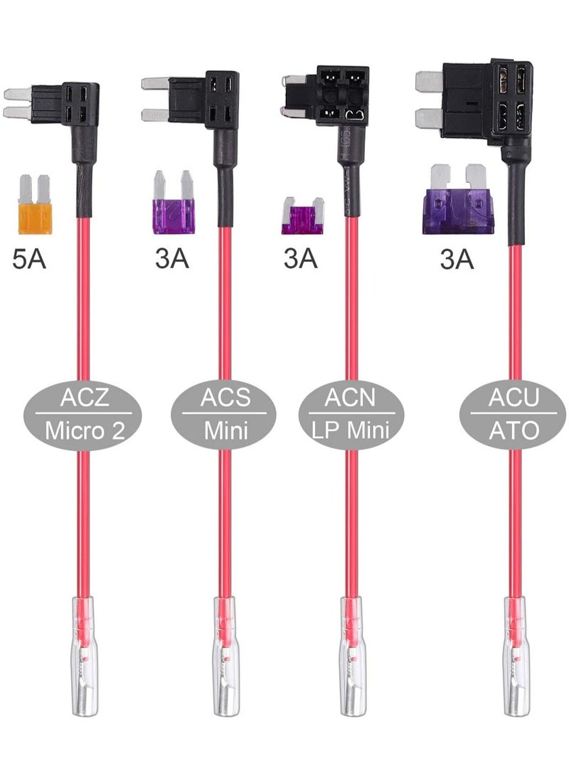 10ft Hard Wire Kit for Dash Cam with Mini/Micro/Micro2 Fuse 12V-24V to 5V Dash Cam Hardwire Kit - Image 3